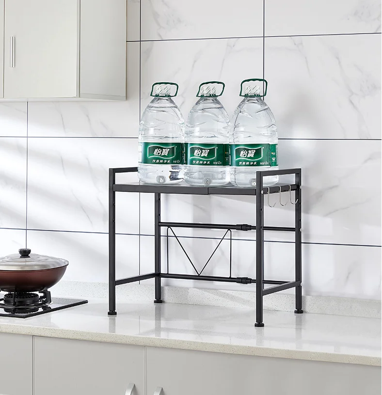 2024 hot sell new design kitchen rack storage oven rack telescopic storage holder rack for microwave oven