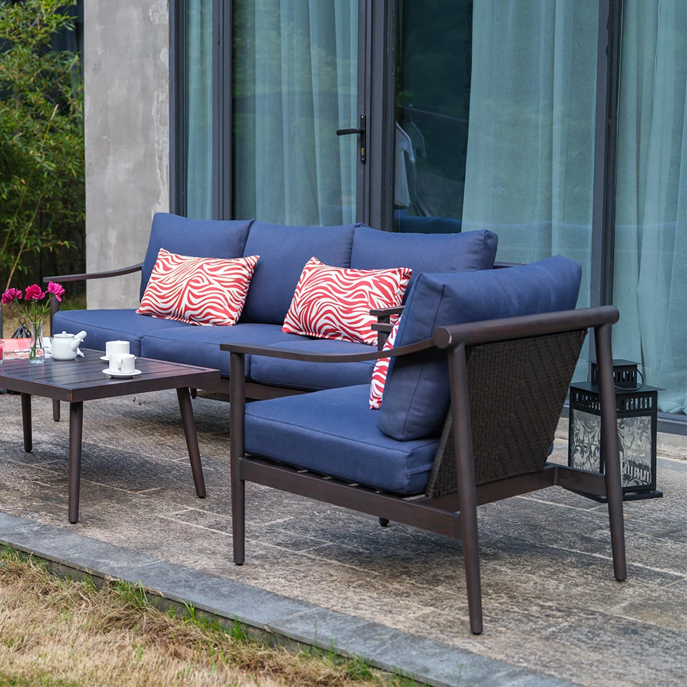 Luxury Garden Set Waterproof Patio Aluminum Modern Garden Sofa Set Outdoor Furniture