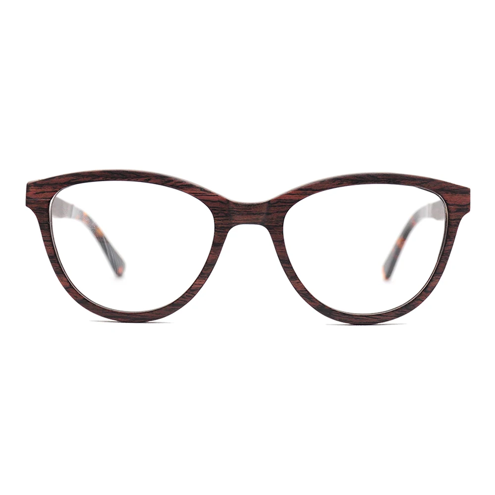 Factory direct veneer wooden blue light lenses glasses,recycled eco-friendly cheap manufacturer china spectacles frame