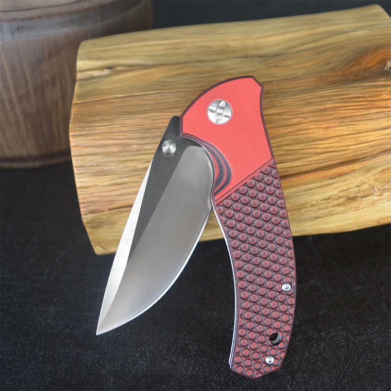 2023 High End Ball Bearing G10 Handle D2 Steel Tactics Survival Folding Knife