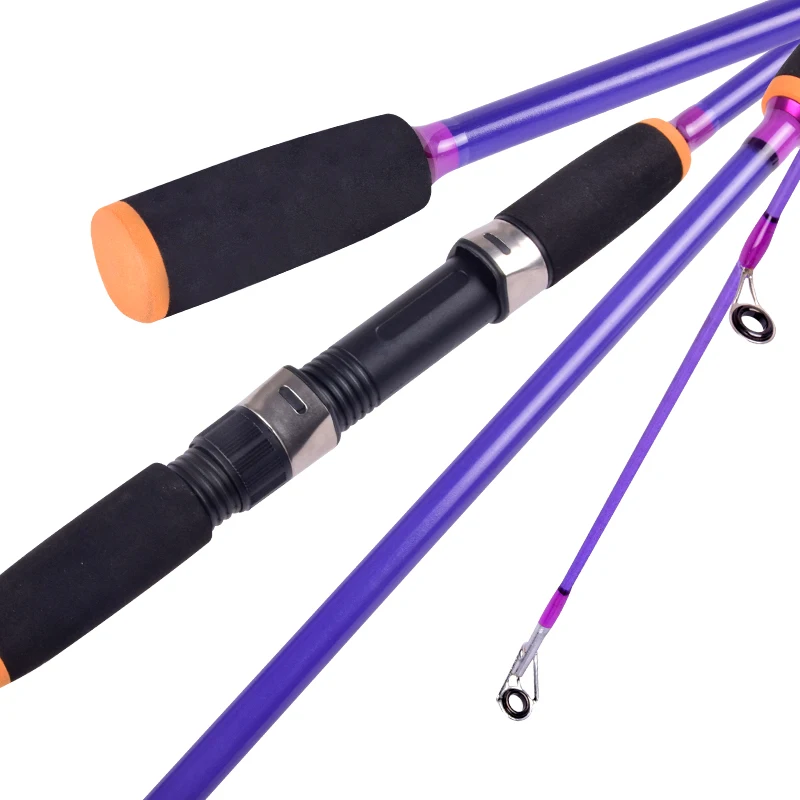 Solid Fishing Rods Outdoor Fishing Equipment 2.1M 2 Section Fiber Glass Spinning Rod Boat Fishing Accessories Solid Lure Rod