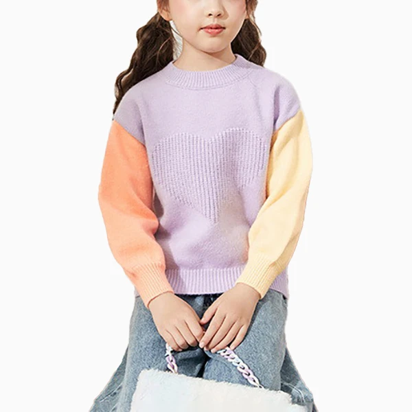 
Autumn and winter girls stitched lovely wool knitted sweater 