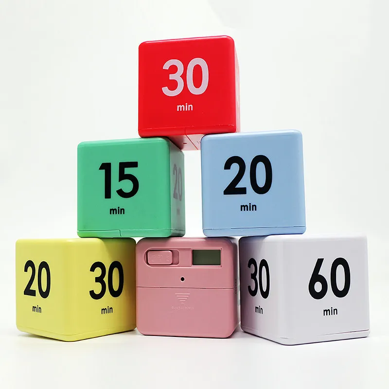 New Design Kitchen Mini Timer Customized with Logo Portable Cube Timer Clock for Cooking