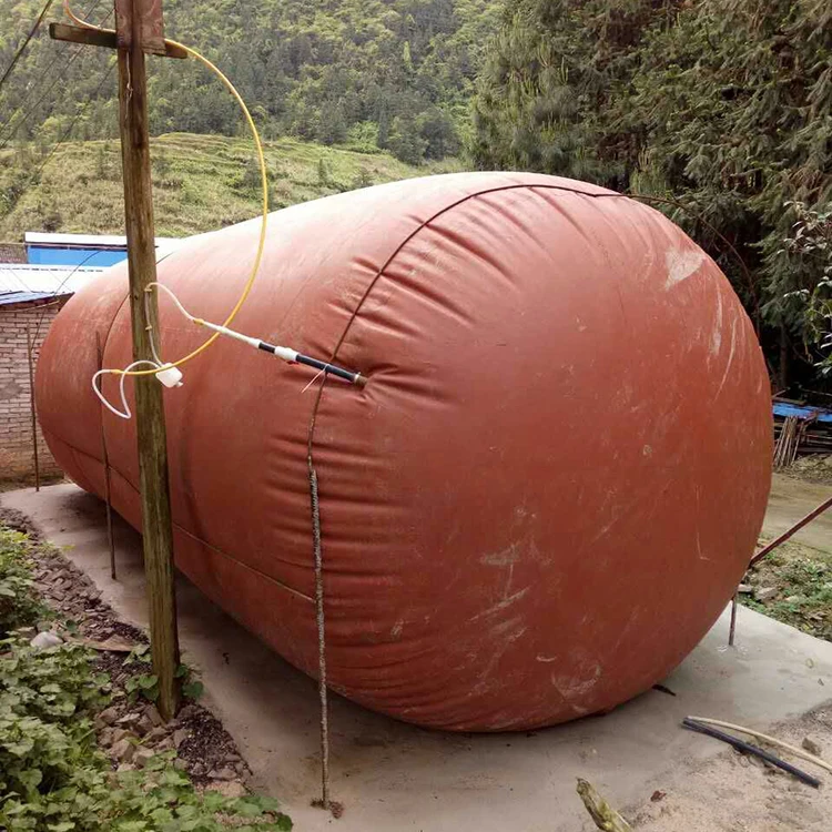 Chinese manufacturer PVC flexible red mud home use storage balloon biogas bag