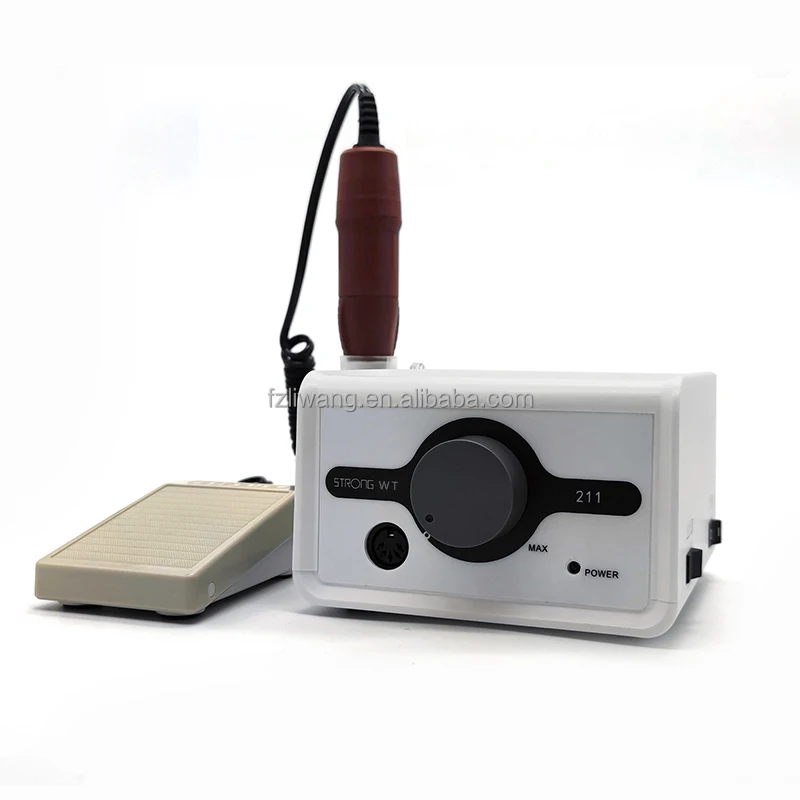 2025 white color control box 35000rpm professional STRONG MAX 211 B135  e file nail drill machine with STRONG 120II