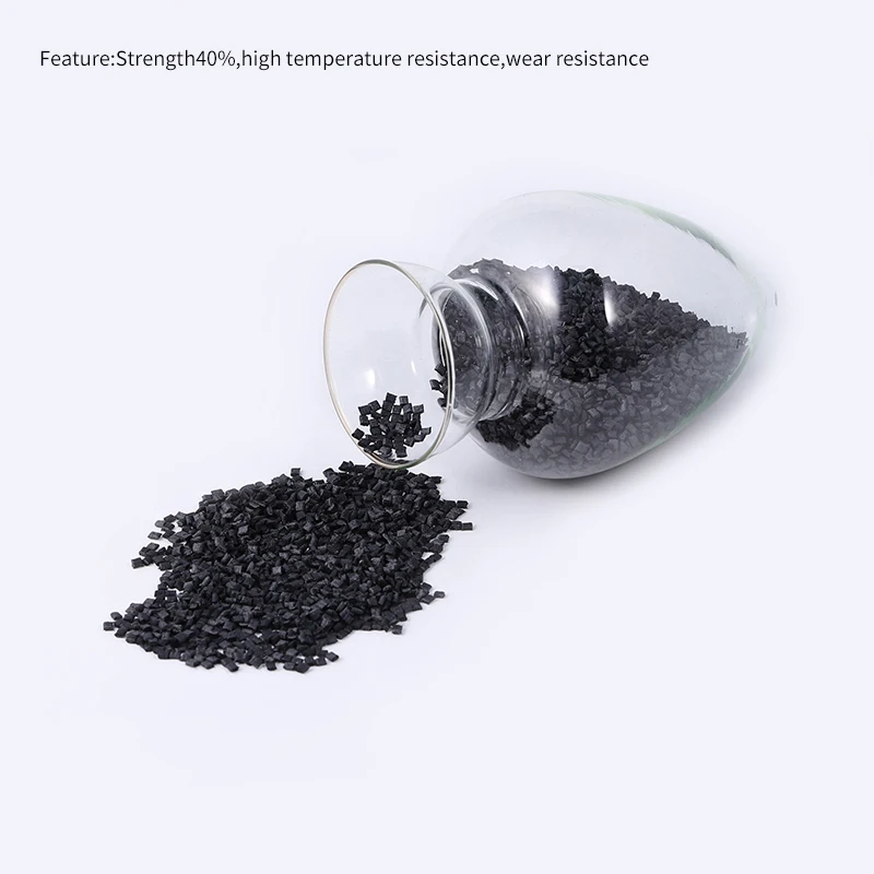 PPS G40 High Temperature Resistance Wear Resistance PPS Black Color Plastic Pellet For Microwave Oven