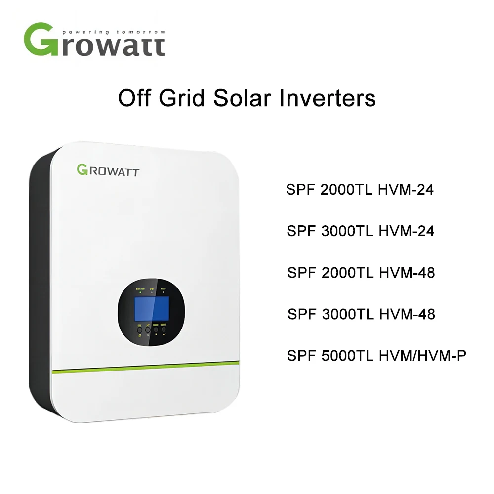Однофазный выключатель сети Growatt EU 2kw 3kw 5kw SPF 2000-5000TL HVM 220V 24V 48V батарея 3000W чистый синусоидальный Солнечный инвертор