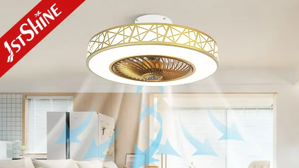  1stshine Schlafzimmer kleiner 3 банды Золотая отделка leiser Deckenventilator mit naturlichem