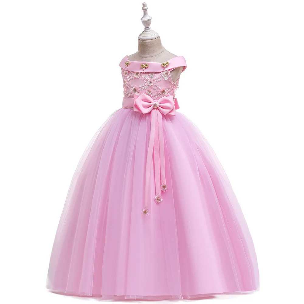 June 1 Kids Performance Festival Ball Gowns Maid Of Honor Dresses Children Girls Evening Birthday Party Long Dresses Costumes
