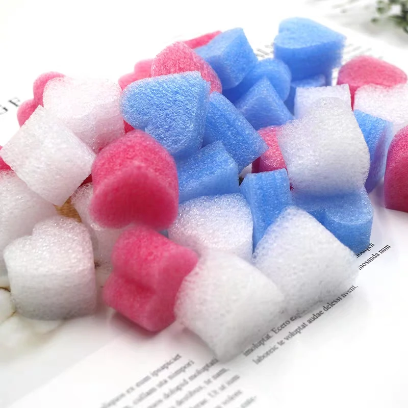 Heart Shaped EPE Pearl Cotton Gift Box Filling Materials Red Heart Foam Filler Protective Materials