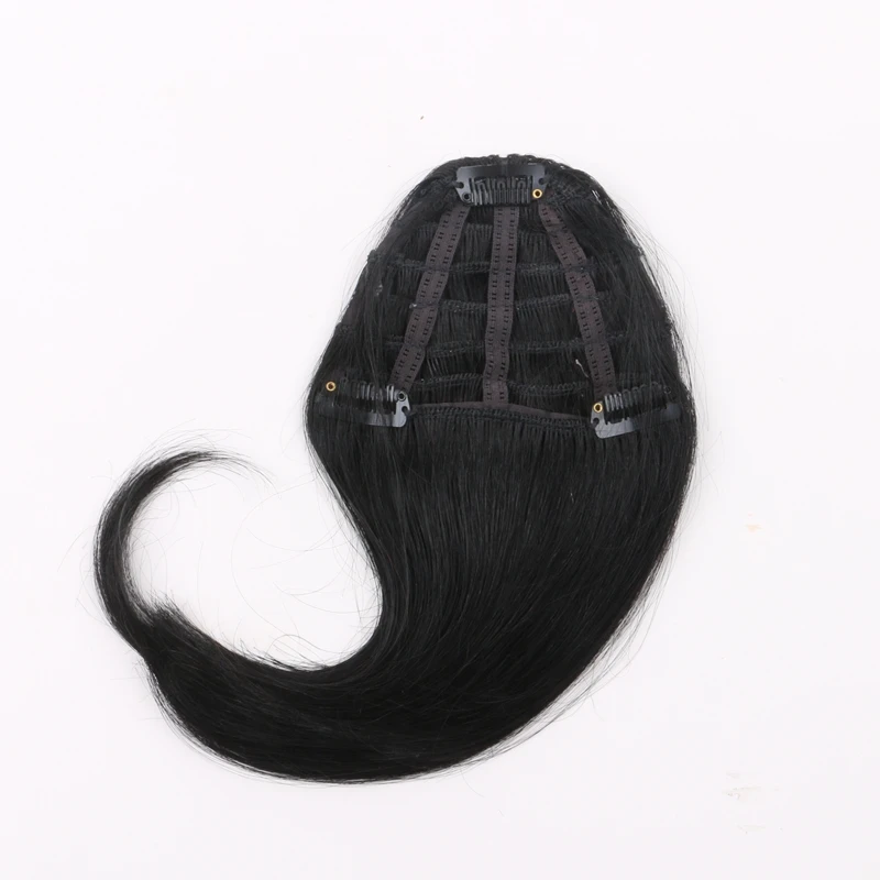 6inch stock human hair pieces bangs thick hair bangs with clips