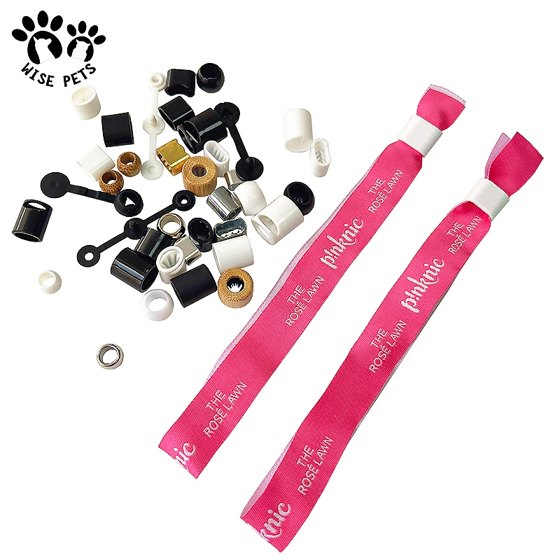 Custom Fabric Party Bracelet Festival Cloth Entrance Ticket Woven Wrist Hand Bands VIP RFID Satin Concert Wristband For Events