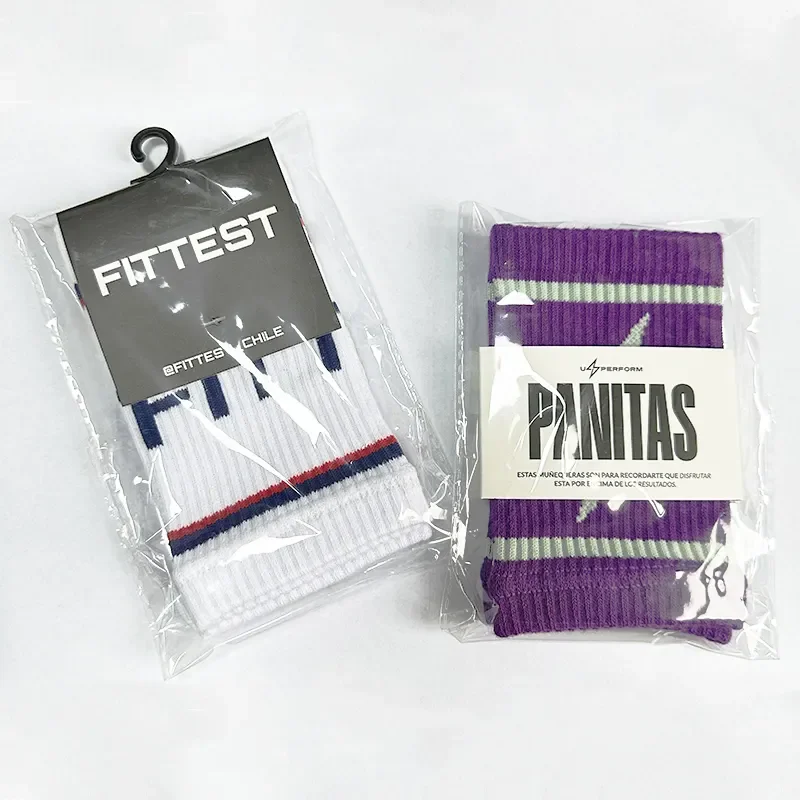 wristband sport customized fitness gym sweat wristbands custom logo cotton wrist brace support