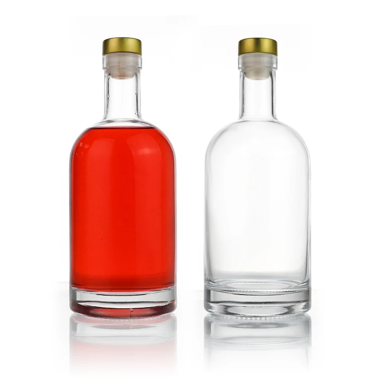 Hot sale 100 ml 200 ml 375 ml 500 ml 750 ml 1000 ml drinking glass wine bottle vodka whisky brandy spirit bottle