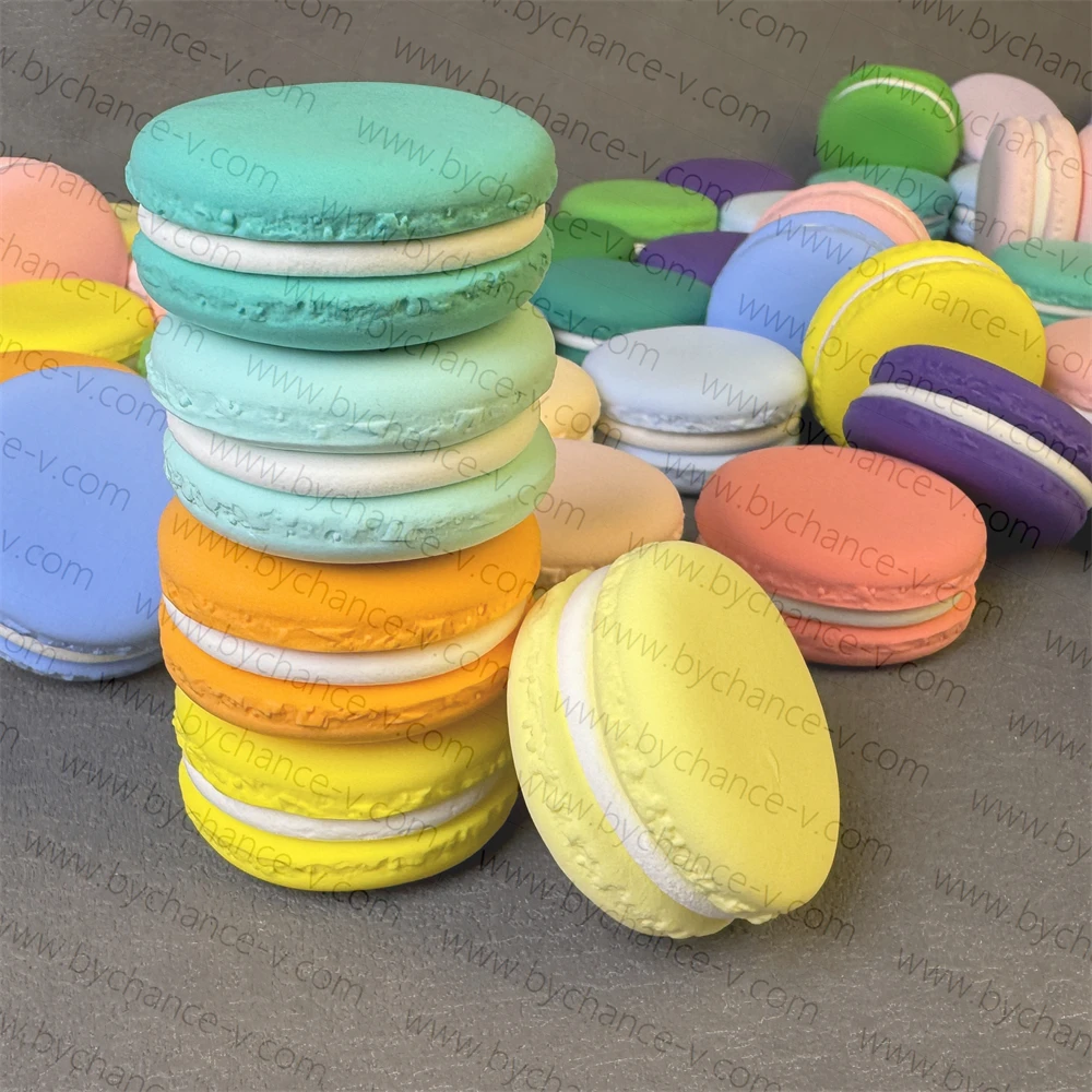 Realistic Artificial Macaron Mockup Ideal for Art Decor and Elegant Marketing in Home Goods Industry