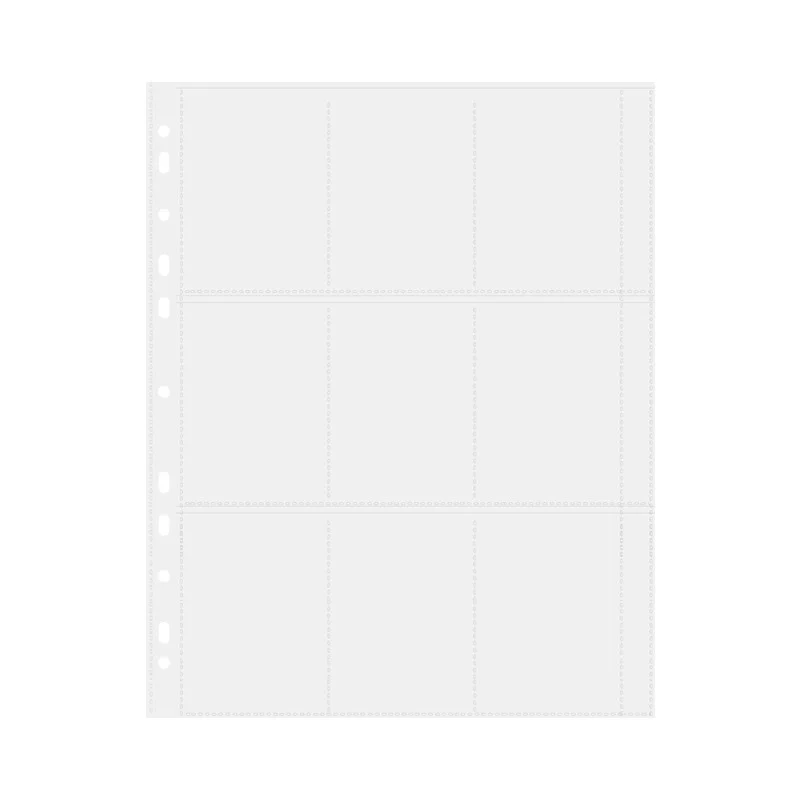 Archivalpro  5 pockets 10 pockets 12 pockets top loader ring binder card refill  for trading card album