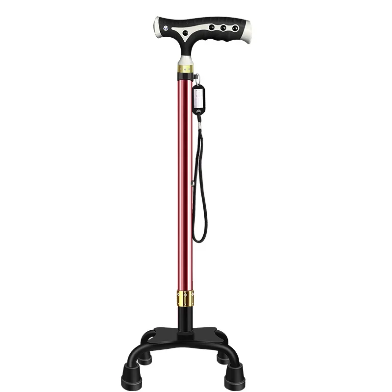 Best Selling adjustable Rubber metal anti-skid elderly cane walking stick