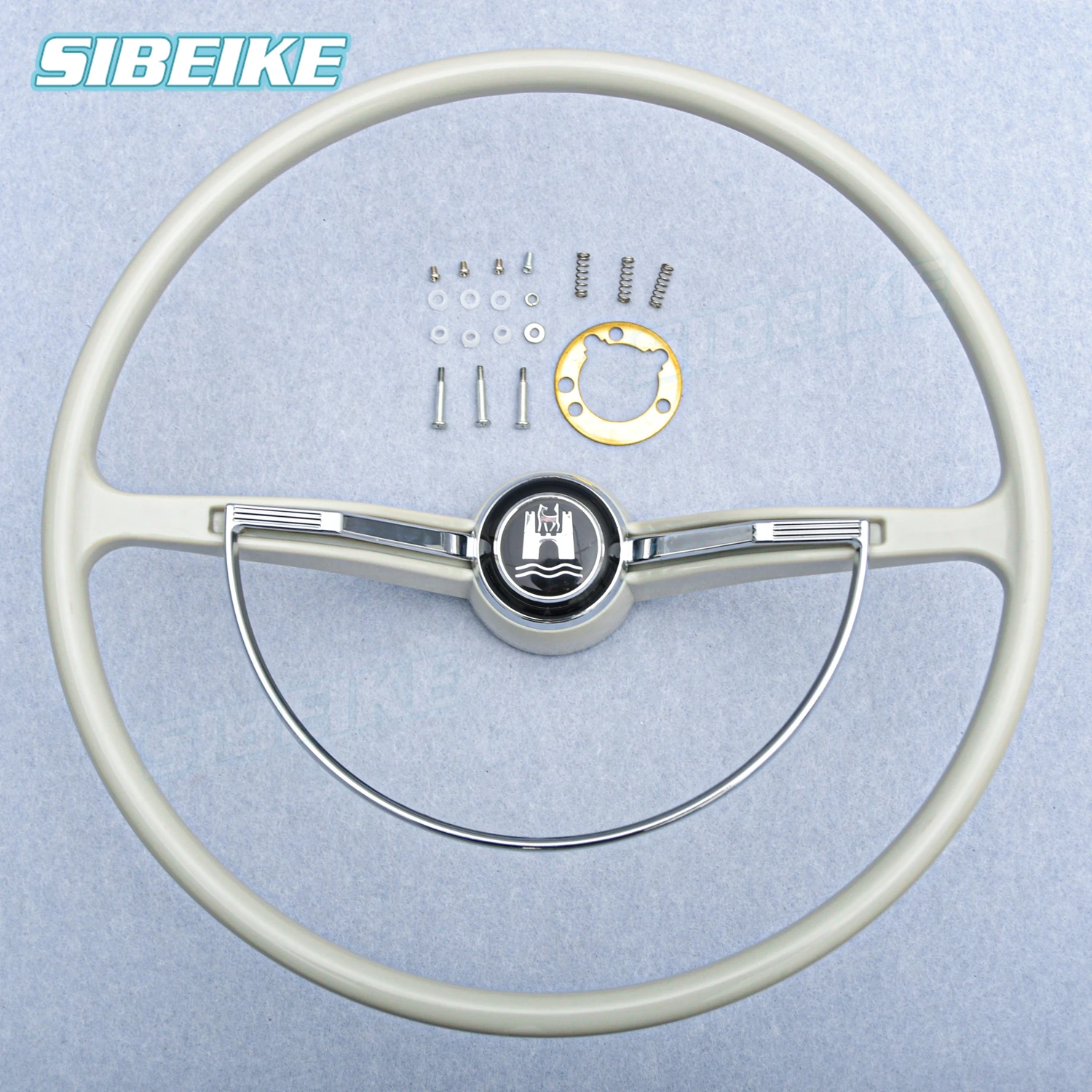 JDM Gray Classic Vintage Car Steering Wheel 400mm For Volkswagen Beetle Karmann Ghia Type 3