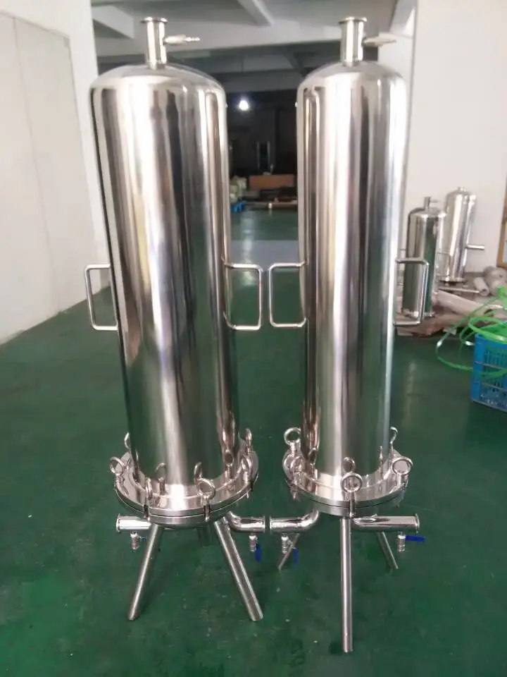 
SS Wine Filter Housing Tri Clamp Connection for Wine Purifier Element Before Bottling 