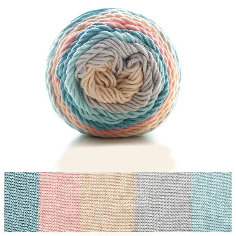Fast Shipping Hand Weaving Yarn 5 plys 55% Acrylic 45% Cotton Milk Cotton DIY Yarn 5ply for Crochet Knitting