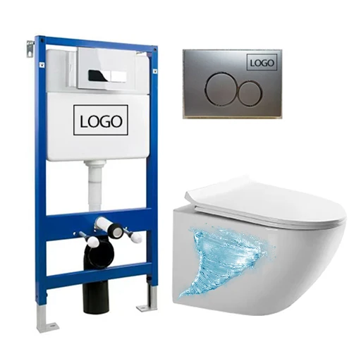 Full Suspended Toilet Inodoro Flotante Tornado Flush Suspendu Wc European Wall Hung Toilet For Modern Bathroom