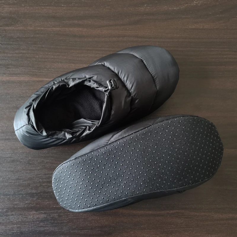 Winter Indoor Ultralight Down Slippers Women Mens Soft Warm Quilted Antiskid Slip-On Down Slippers Shoes