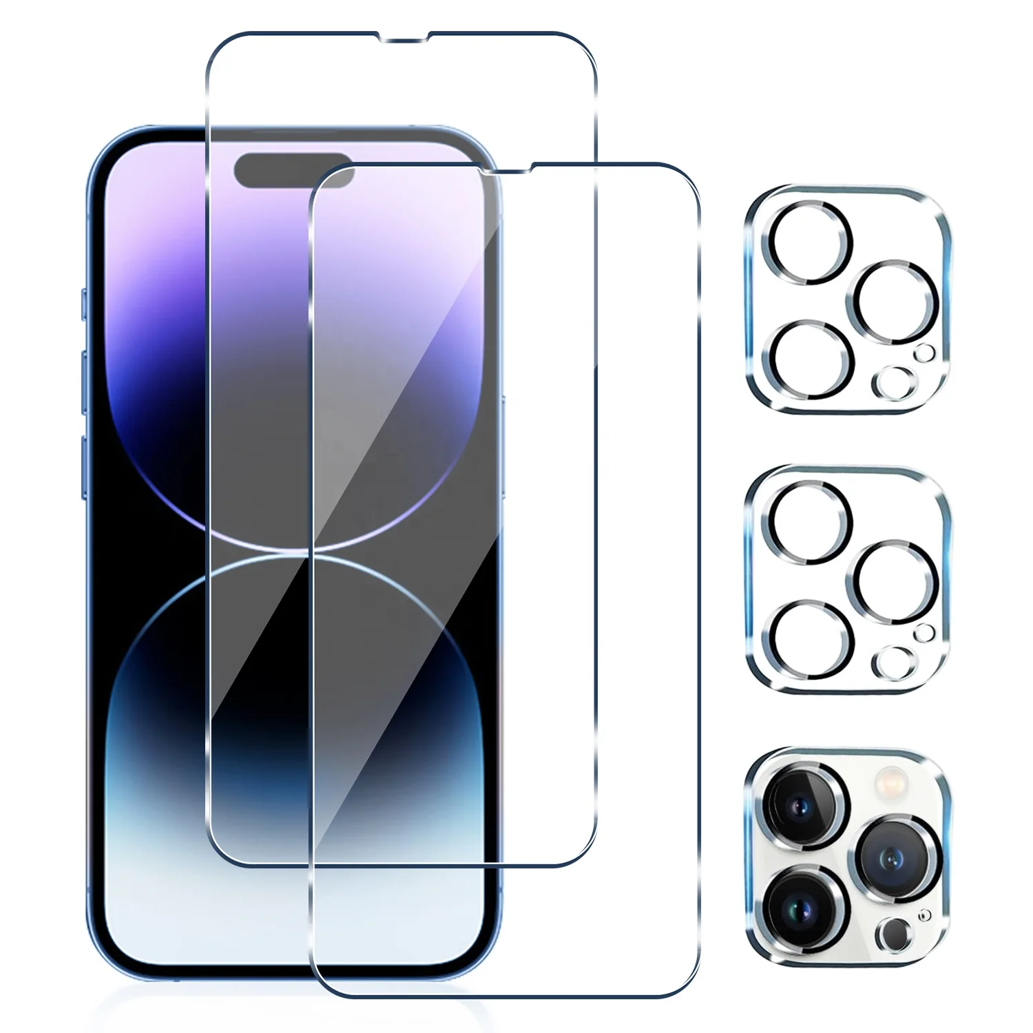 New Arrival Wholesale Tempered Glass Screen Protector for iPhone 15 14 13 Pro Max 2.5D 9H Mobile Phone Lens Camera Protector