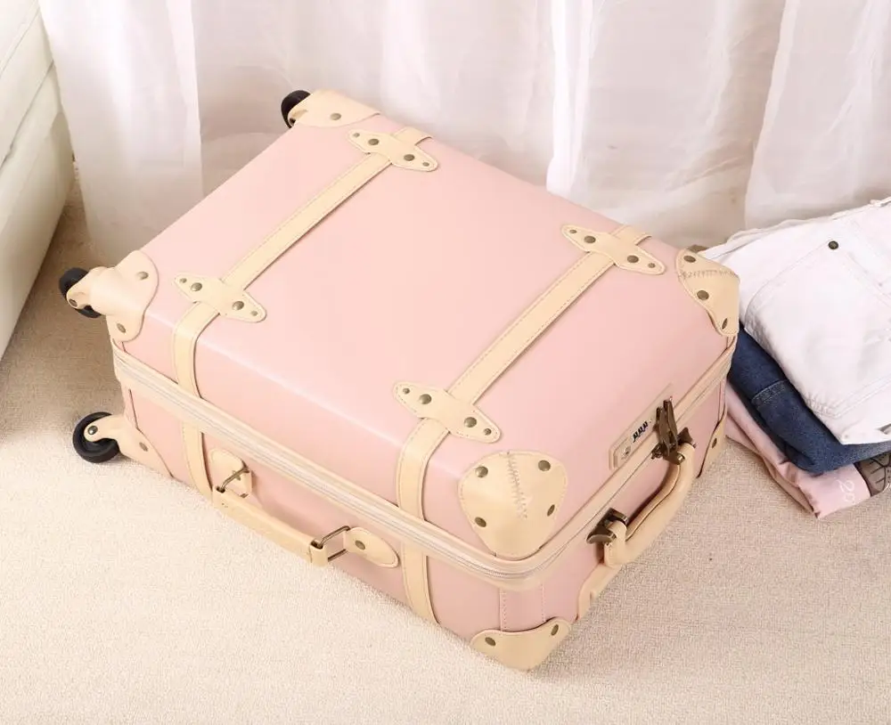 360 degree wheel PU leather hard luggage set