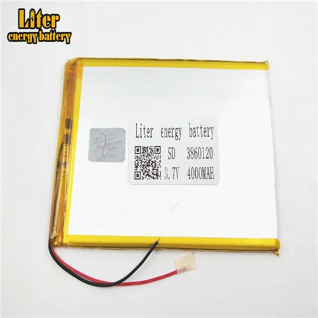 Литий-полимерный аккумулятор 3,7 в 3860120 с резервным аккумулятором pcm 4000 мАч для планшетного ПК