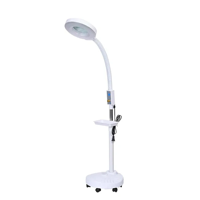 Wholesale standing Illuminated LED magnifying lamp SA-LC03 floor stand adjustable illuminated magnifier