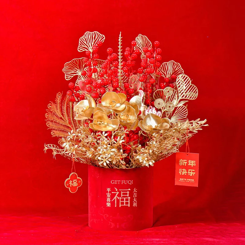 JAYWOOD Hot Quality Plastic New Year bucket Decorative bucket ornament