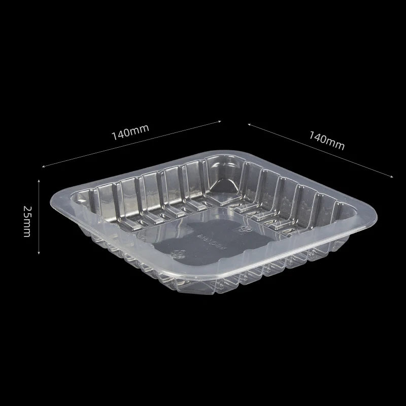 Factory Wholesale Tableware Environmentally Friendly Disposable Tray Rectangle Green Support Food Grade