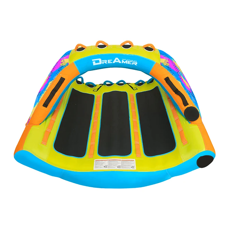 3 PersonTowable Tube for Boating Durable Comfortable Towing Tube Outdoor Water Sports