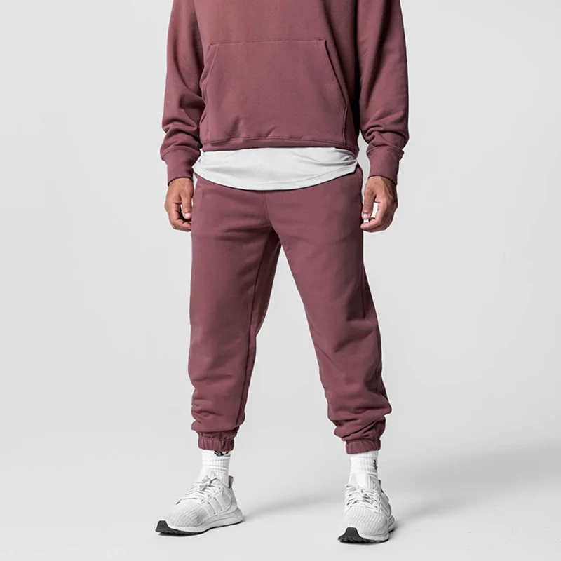 Custom Logo Wholesale Cotton  Plain Blank Heavy Oversized Heavyweight Pullover Thick Hoodie no drawstring Set C08