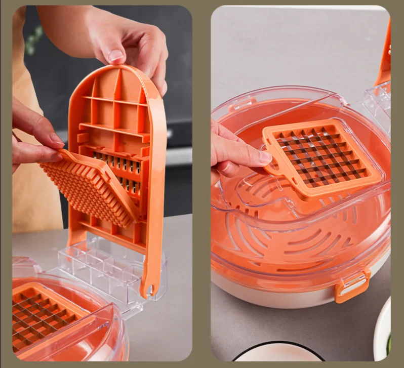 Hot Selling Kitchen Multi  Manual Mandoline Fruit Vegetable Cutter Onion Dicer Veggie Slicer Vegetable Chopper