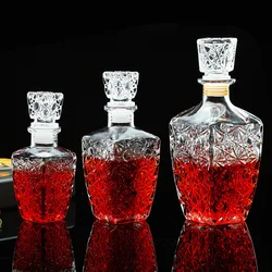 250ml 500ml 800ml Square Empty Liquor Wine Glass Bottle for Whiskey Brandy Rum
