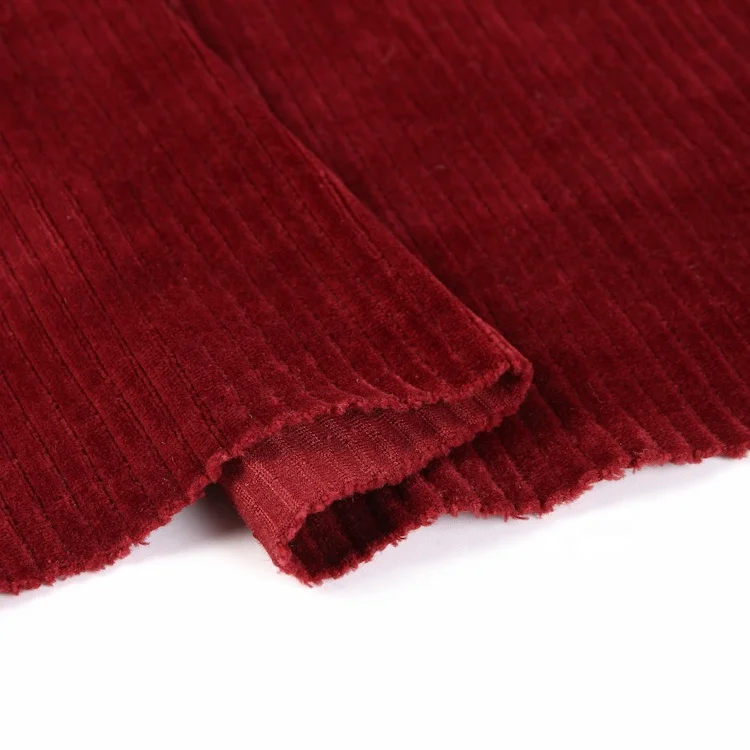 
Cotton Polyester Spandex Cvc Stripe Velvet Upholstery Fabric Online For Coat 