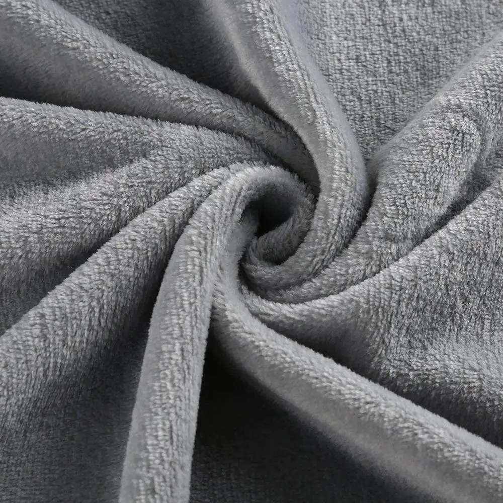 Ready To Ship Manufacturers China Wholesale 100% Polyester Super Warm Solid Woven Flannel Fleece Blanket For Winter Stock Throw