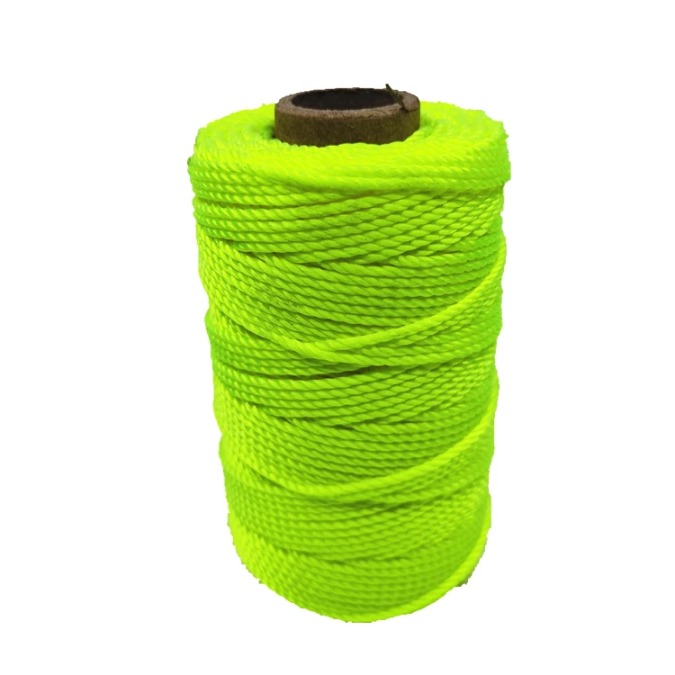 Factory sale 210D/120  high tenacity color 100% polyester filament twsited fishing twine on paper cone
