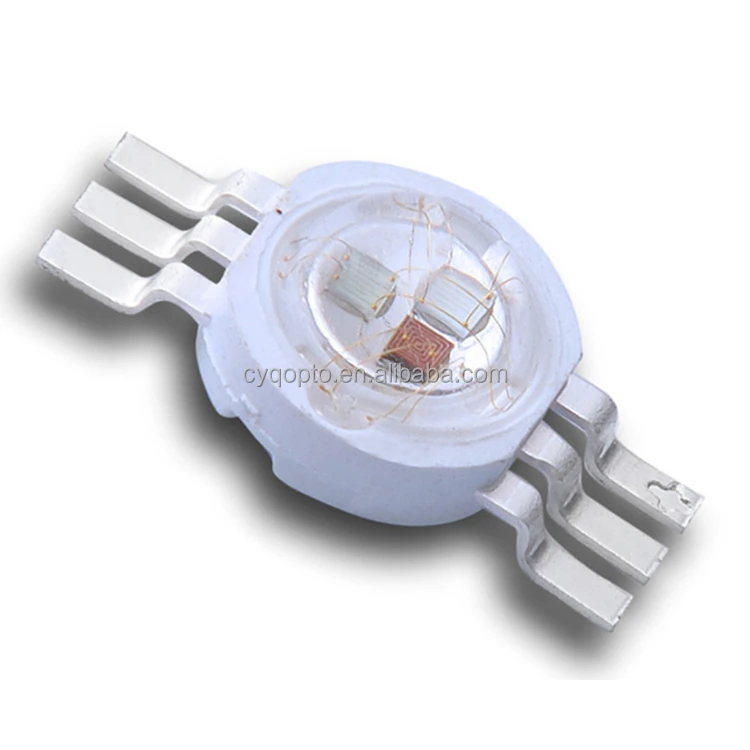 
full color red green blue 3in1 4 legs/6Pins 3*1W 3*3W Epileds Sanan Bridgelux Chip Tricolor RGB High Power LED diode 3W 6W 9W 