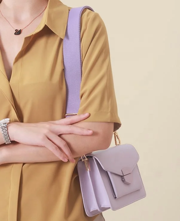 Wholesale Solid Color Thin Webbing Shoulder Strap Multi Pure Color Replacement Custom Bag Straps