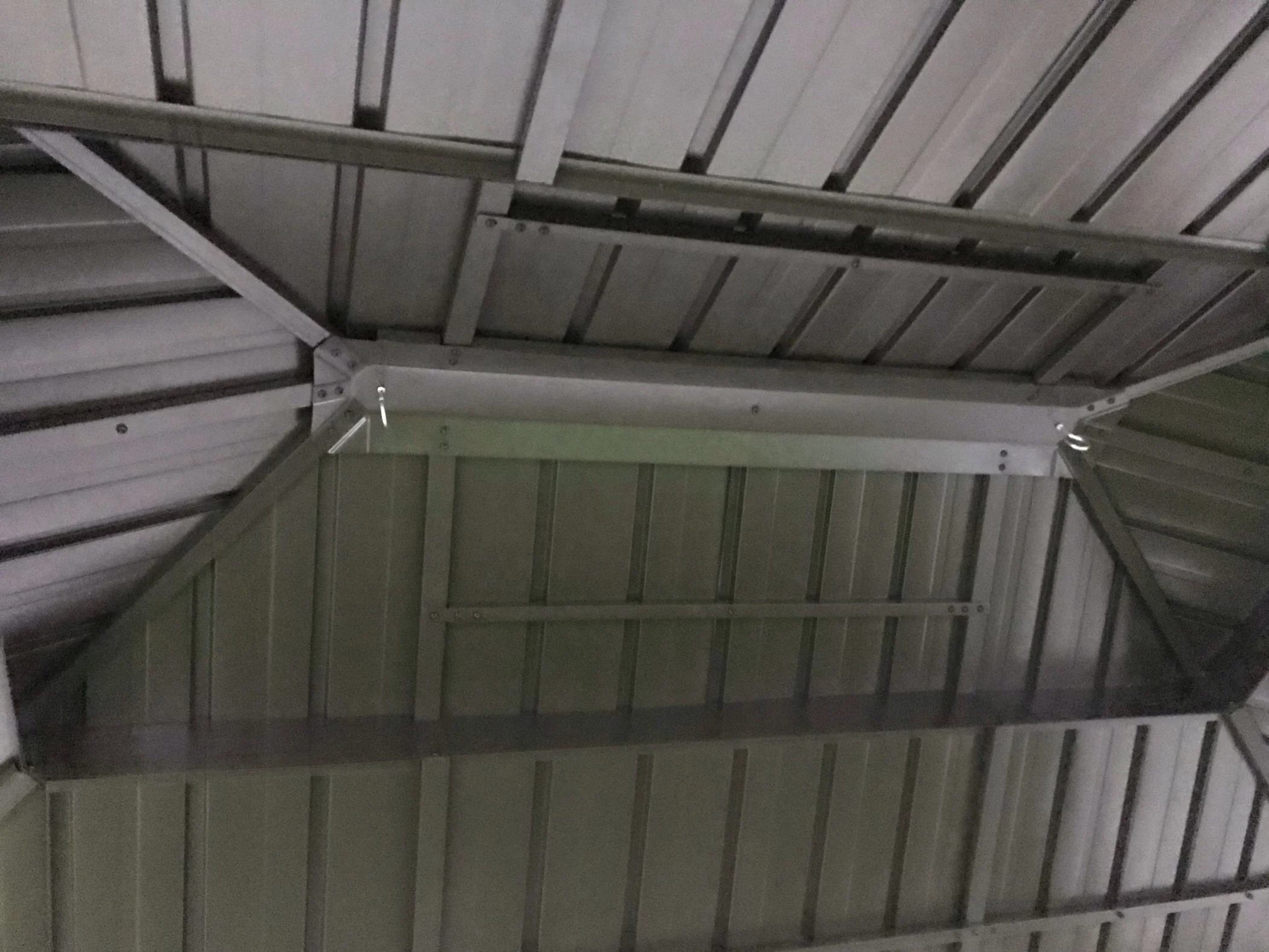 Outdoor canopy metal roof 3x3x2.75M Pergola Gazebo Metal Roof with Garden Line Aluminium Tube Stone Frame Arbour