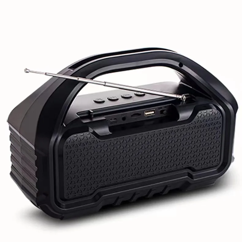 AUX Portable Solar Panels Charging Speakers with Led Flashing Light Multi functional blue tooth Wireless Solar Speaker