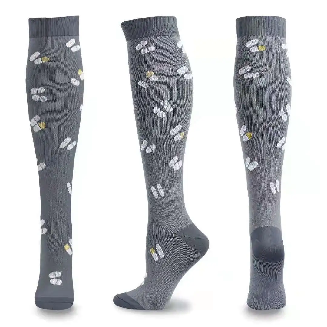 Compression Unisex Socks For Women Men Circulation Compression Socks Knee High Best For Running Nurse Travel Cycling Diabetes
