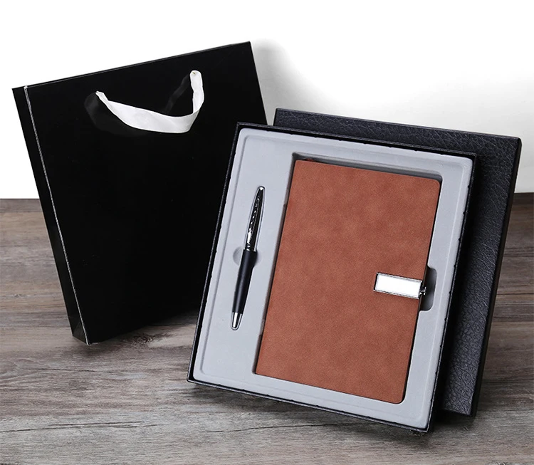 stock available customer gift set notebook pen two piece gift sets for company