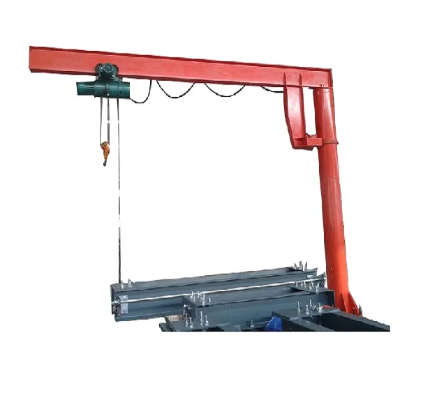 China Moving 3 Ton International Standard Pillar Mounted Floor Wall Cantilever Jib Crane With hoist