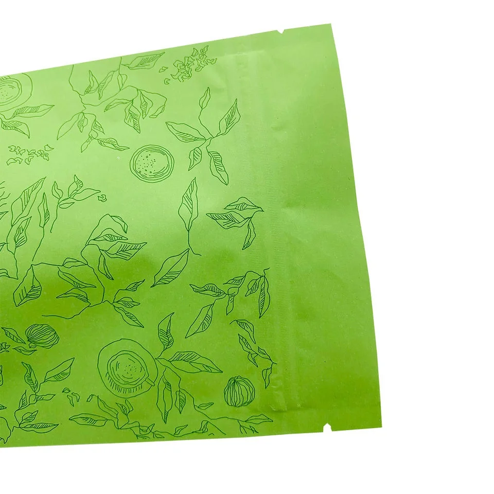 Custom logo recyclable plastic bags with zipper lock bio degradable kraft paper stand up pouch packaging bags for food