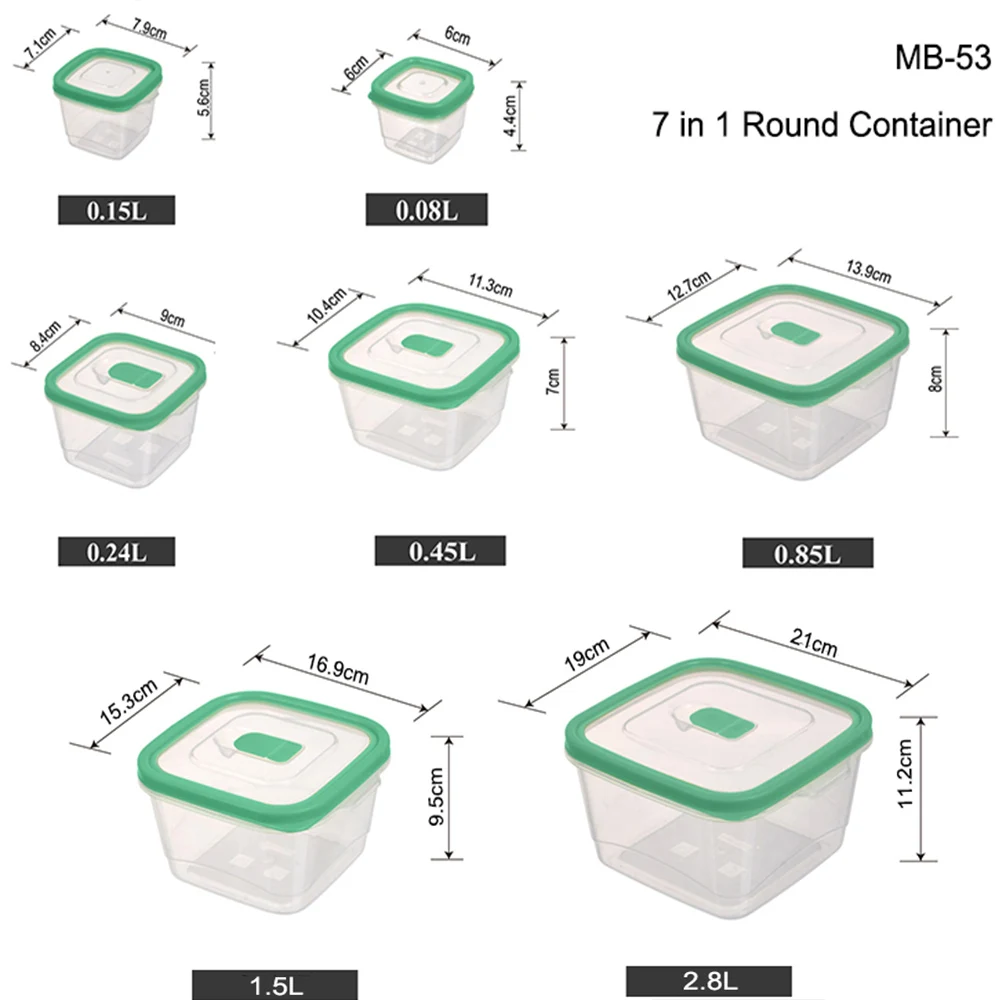 Wholesale BPA Free Modular Food Storage Freezer Containers Set With Micro Vent