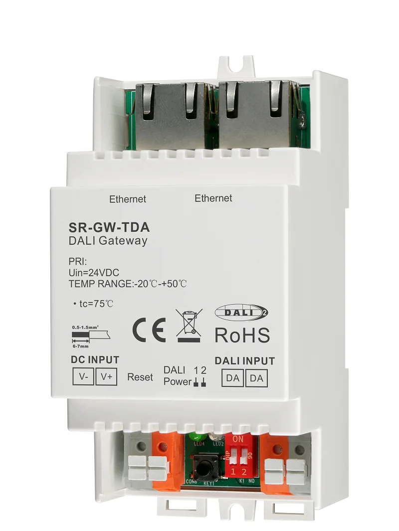 DIN-рейка Ethernet (IP) DALI IoT шлюз