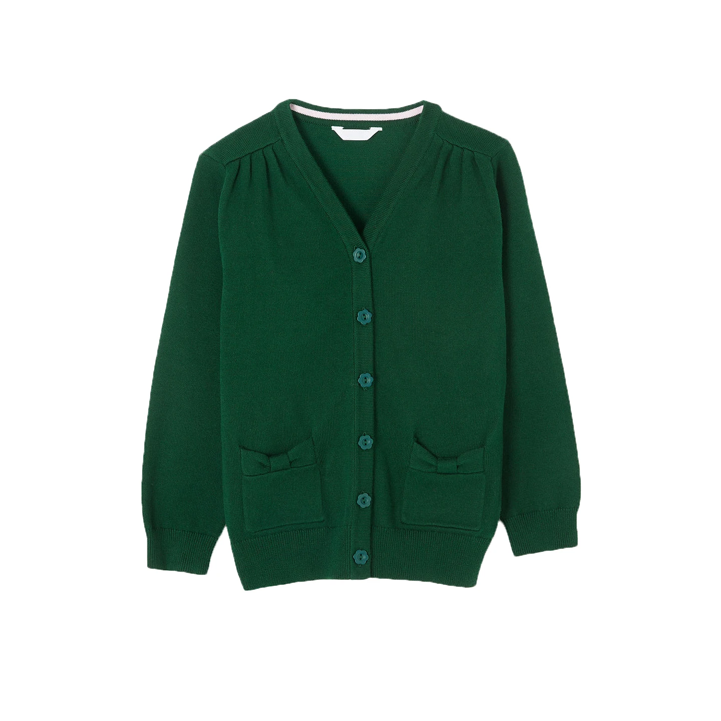 japanese school uniform Dark Green cardigan Girls Spring long sleeve v neck high school uniform cardigan Knitting kids Cardigans